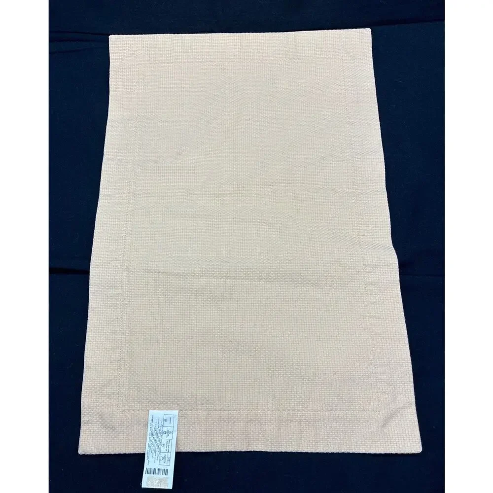 Pier 1 Imports Set of 4 Tan Woven Cotton Placemats Textured Farmhouse Linens